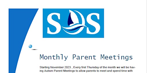 Free Monthly Autism Parent Meetings primary image