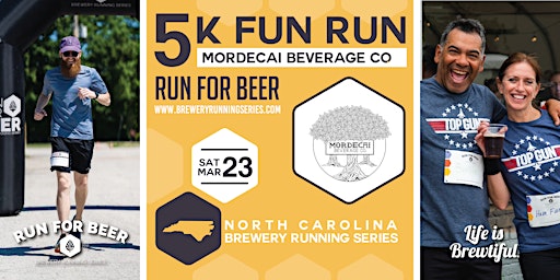 Imagen principal de 5k Beer Run x Mordecai Beverage Co. | 2024 NC Brewery Running Series