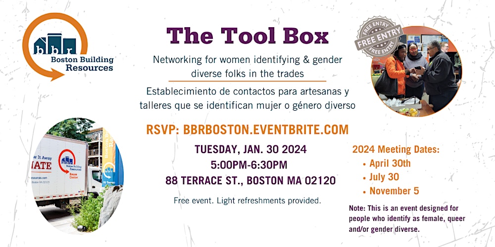 BBR Tool Box: Networking for Women & Gender Diverse Tradespeople Tickets,  Tue, Jan 30, 2024 at 5:00 PM