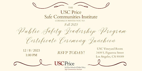 Public Safety Leadership Program Certificate Ceremony Luncheon  primärbild