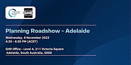 Planning Roadshow in partnership with GHD - Adelaide primary image