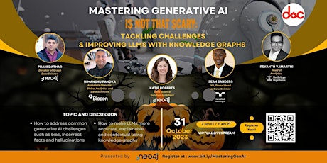 Mastering Gen AI: Tackling Challenges & Improving LLMs w/ Knowledge Graphs primary image