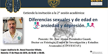 Imagen principal de Diferencias sexuales y de edad en Ansiedad y Depresión. Dr.José Alonso Fdez