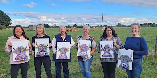 Immagine principale di 'Highland cow' Painting  workshop @ the farm with farm tour, Doncaster 