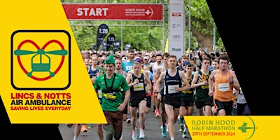 Imagem principal do evento Robin Hood Half Marathon 2024 for Lincs & Notts Air Ambulance - Band A