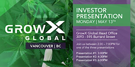 GrowX Global Investor Presentation - Vancouver primary image
