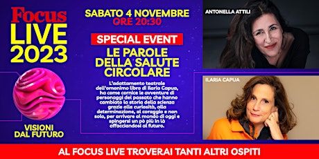 Focus Live 2023 - Le parole della Salute  Circolare, con Ilaria Capua primary image