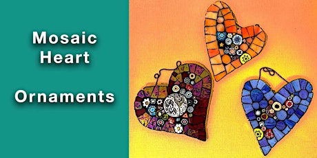Mosaic Heart Ornaments primary image