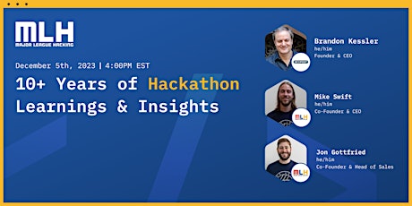 Hauptbild für The Ultimate Hackathon Webinar: 10+ Years of Hackathon Insights & Learnings