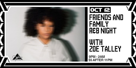 Friends and Family : An R&B Night w/ Zoe Talley primary image