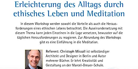 Hauptbild für Erleichterung des Alltags durch ethisches Leben und Meditation