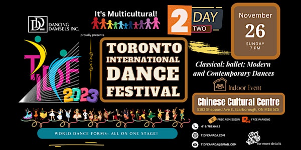 10th Anniversary Toronto International Dance Festival - November 26th