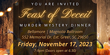 Feast of Deceit Murder Mystery Dinner primary image