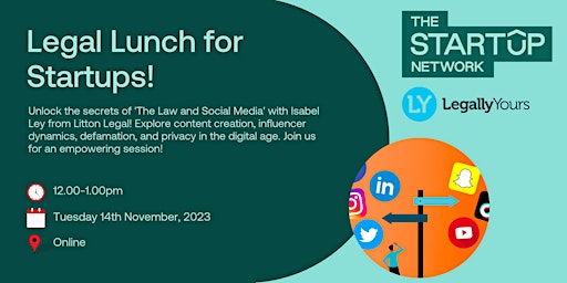 Legal Lunch for Startups: The Law and Social Media primary image