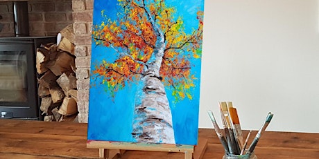 'Autumn Tree' painting workshop @Swan & Cygnet at Wakefield