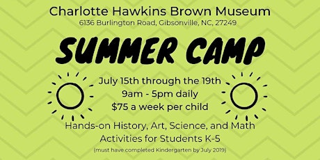 Image principale de Summer Camp at the Charlotte Hawkins Brown Museum 