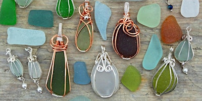 Wire Wrapped sea glass jewellery with Castaway Gem