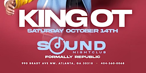 Image principale de King OT Presents SOUND SATURDAYS