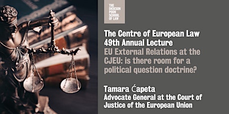 Hauptbild für The 49th Annual Lecture of the Centre of European Law: AG Tamara Ćapeta