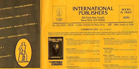 Image principale de International Publishers – 100th Anniversary Symposium