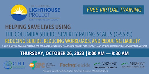 Imagem principal do evento Helping Save Lives Using the Columbia Suicide Severity Rating Scales