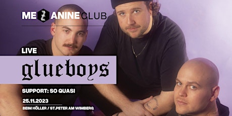 Hauptbild für Mezzanine Live: Glueboys + So Quasi