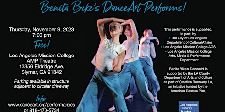 Benita Bike's DanceArt Performs at Mission College's AMP Theatre primary image