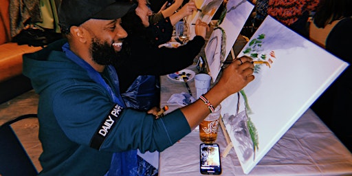 Image principale de Boozy Brushes, Hip-Hop Sip and Paint Party! Glasgow