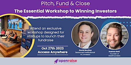 Imagem principal do evento Pitch, Fund & Close: The Essential Workshop to Winning Investors