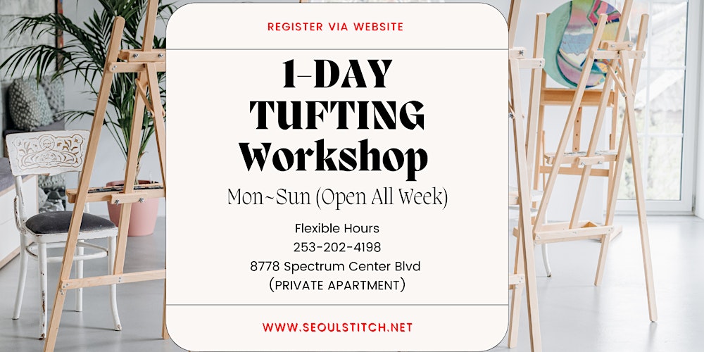 1-Day Rug Tufting Workshop - San Diego Art Event Tickets, Multiple Dates