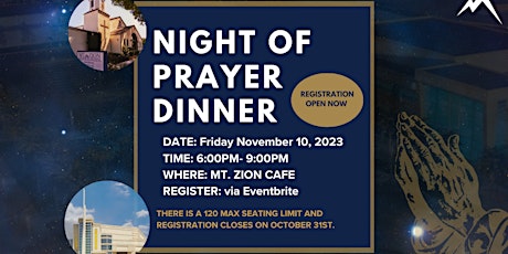 Night of Prayer Annual Dinner primary image