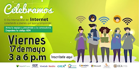 Imagen principal de 17 de mayo - Conéctate con más Jóvenes que quieren emprender (Celebración día del Internet)