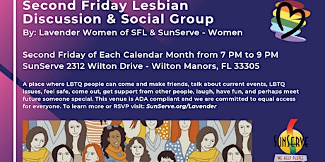 Lavender Women LBTQ  Social Group (2nd Friday of month) primary image