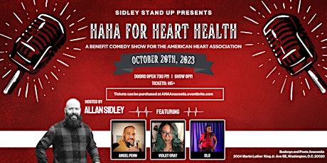 Image principale de HAHA for Heart Health: Stand-up Comedy Benefit in Anacostia