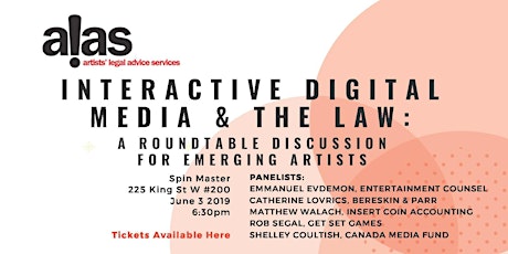 Interactive Digital Media & The Law: A Roundtable Discussion for Emerging Artists  primary image
