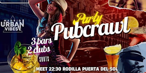 Primaire afbeelding van Pubcrawl & Party Madrid - Make new friends