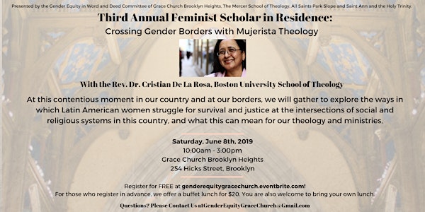 Feminist Scholar in Residence: Crossing Gender Borders with Mujerista Theol...