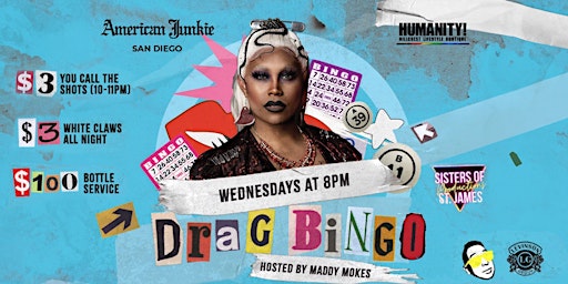 Imagem principal do evento Drag Bingo at American Junkie: Hosted by Maddy Mokes