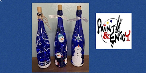 Paint and Enjoy at Spargos , Manchester, MD “Winter  Bottles with lights“ primary image
