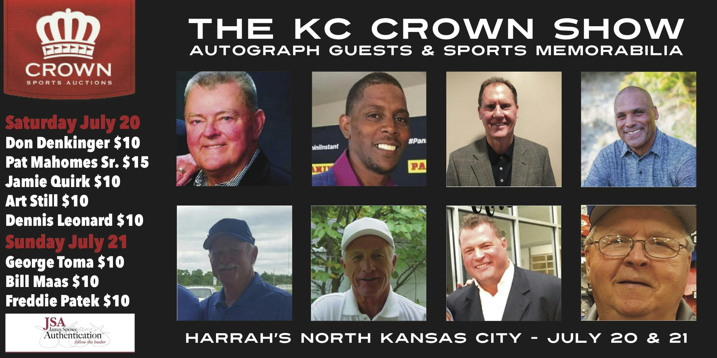 THE KC CROWN SHOW - Autograph Signings & Sports Memorabilia 