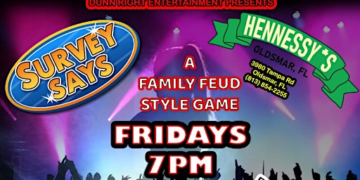 Imagen principal de Survey Says (Family Feud Style Game) @ Hennessey's Bar & Grille (Oldsmar)