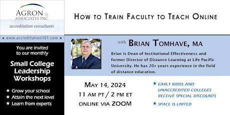 How to Train Faculty to Teach Online