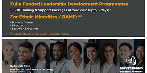 Image principale de Fully Funded Leadership Development Programmes for Ethnic Minorities / BAME