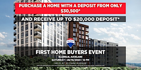 RE/MAX First Home Buyers Event - Ellerslie, Auckland (RECEIVE UP TO $20K*) primary image