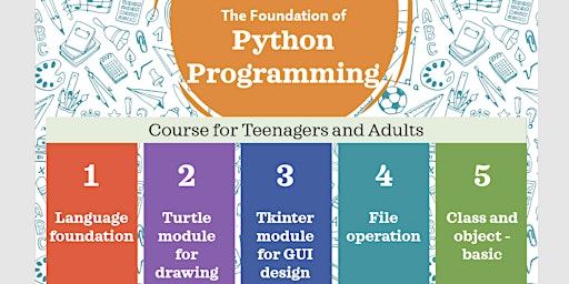 Imagem principal do evento Python Programming - Foundation & Intermediate  (1 hour * 4 lessons)