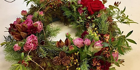 Christmas flower wreath workshop primary image