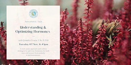 Understanding & Optimising Hormones for Men & Women primary image