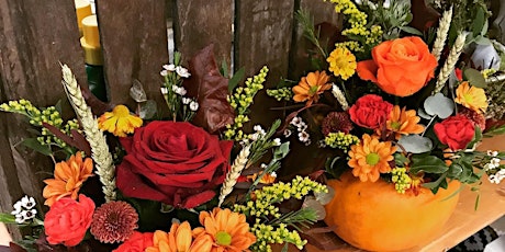 Imagen principal de Autumn Pumpkin Flower Arrangement Workshop