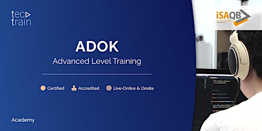 Hauptbild für iSAQB ADOK-Architekturdokumentation Training 14-15 Nov 2024 / Live-Online