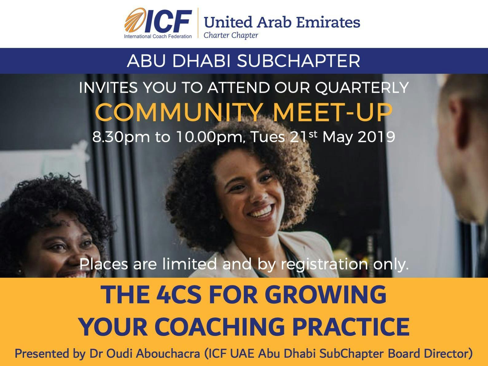 2nd quarterly ICF Abu Dhabi SubChapter Community Meet-up for 2019 